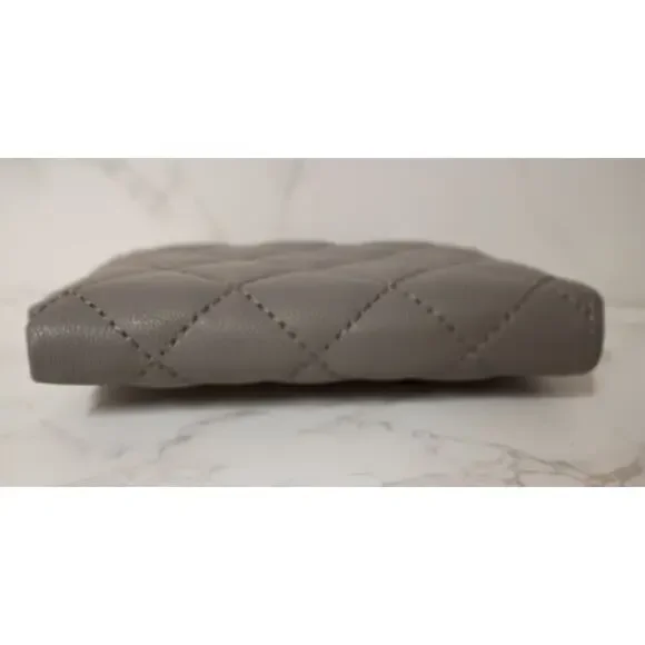 Gray Quilted Faux Leather Bifold Wallet - NWOT - Picture 3 of 5